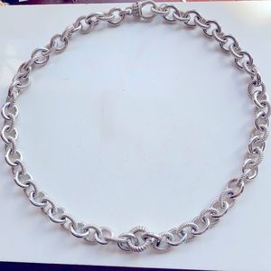 Judith Ripka Sterling silver chain necklace
